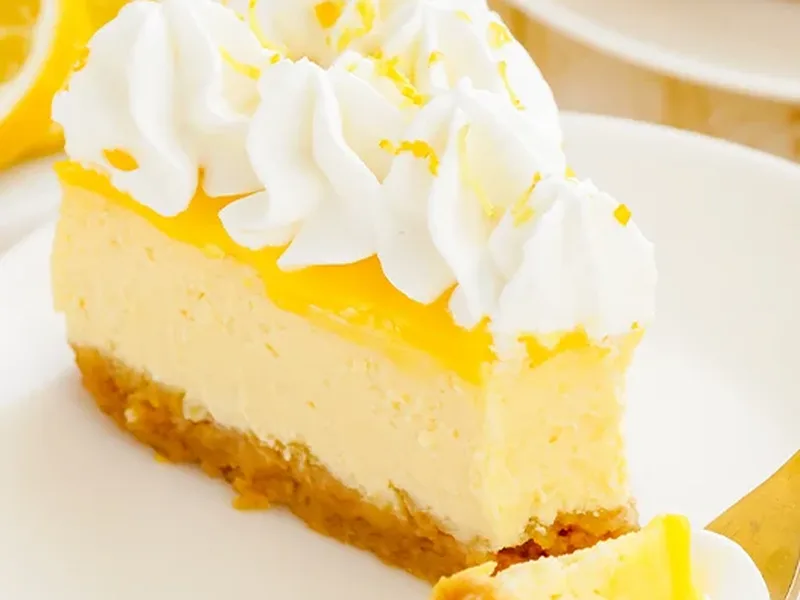 Lemon Cheesecake with Curd Topping