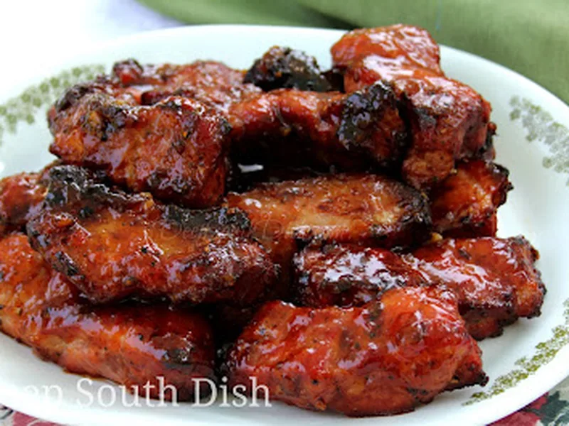 Grilled Country Pork Ribs with Pepper Jelly Sauce